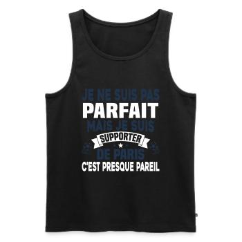 Pas parfait mais je suis supporter de Paris - Débardeur bio Premium Homme - noir - Devant - Michal (187cm)