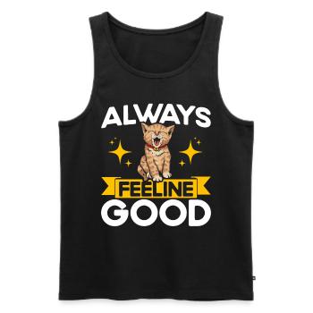 Katzen Sprüche Katze Katzen Liebhaber Geschenk - Männer Premium Bio Tank Top - Schwarz - Vorne - Michal (187cm)