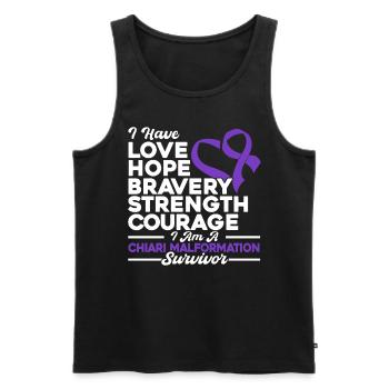Chiari Malformation Awareness Chiari Malformatio - Débardeur bio Premium Homme - noir - Devant - Michal (187cm)