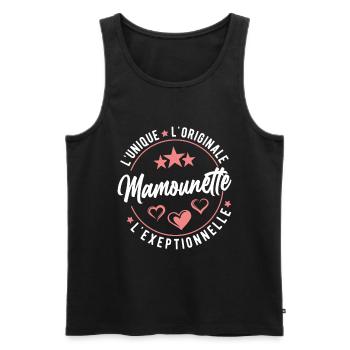 Mamounette L'unique L'originale L'exeptionnelle - Débardeur bio Premium Homme - noir - Devant - AI Model Male 178 light (178cm)