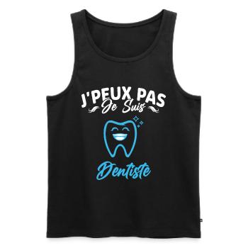 J'peux pas je suis Dentiste Cadeau Originale - Débardeur bio Premium Homme - noir - Devant - Michal (187cm)