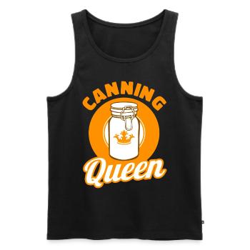 Canning Queen Einmachen Geschenk - Männer Premium Bio Tank Top - Schwarz - Vorne - AI Model Male 178 light (178cm)