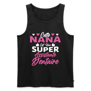 Cette Nana Est Une Super Assistante Dentaire - Débardeur bio Premium Homme - noir - Devant - AI Model Male 178 light (178cm)