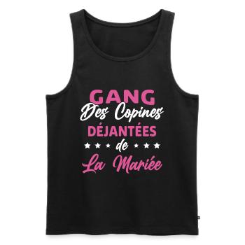 Gang des Copines Déjantées De La Mariée - Débardeur bio Premium Homme - noir - Devant - Michal (187cm)