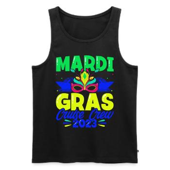 Mardi Gras Cruise Crew 2023 Mardi Gras Geschen - Men's Premium Organic Tank Top - black - Front - AI Model Male 178 light (178cm)