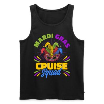 Mardi Gras Cruise Squad Mardi Gras Gift - Men's Premium Organic Tank Top - black - Front - AI Model Male 178 light (178cm)