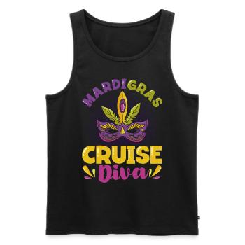 Cadeau Mardigras Cruise Diva Mardi Gras - Débardeur bio Premium Homme - noir - Devant - Michal (187cm)