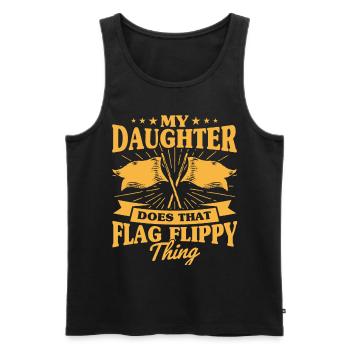 Meine Tochter macht die Fahne flippig Fahnenwache - Männer Premium Bio Tank Top - Schwarz - Vorne - AI Model Male 178 light (178cm)
