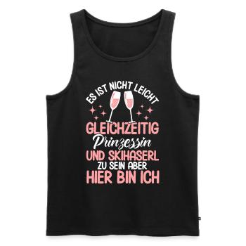 Apres Ski Es Ist Nicht Leicht Prinzessin Skihaserl - Männer Premium Bio Tank Top - Schwarz - Vorne - Michal (187cm)