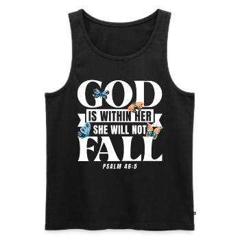 Bible Verse Inspirational Jesus God Gift - Men's Premium Organic Tank Top - black - Front - Michal (187cm)