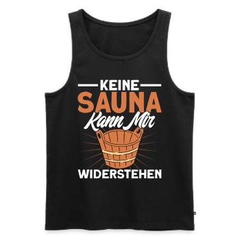 Sauna Keine Sauna Kann Mir Widerstehen Geschenk - Männer Premium Bio Tank Top - Schwarz - Vorne - AI Model Male 178 light (178cm)