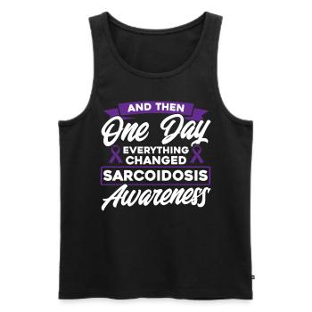 Sarkoidose Unterstützung Sarkoidose Kämpfer Sarkoi - Männer Premium Bio Tank Top - Schwarz - Vorne - AI Model Male 178 light (178cm)