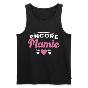 Femme Annonce Deuxième Grossesse Encore Mamie - Débardeur bio Premium Homme - noir - Devant - Michal (187cm)