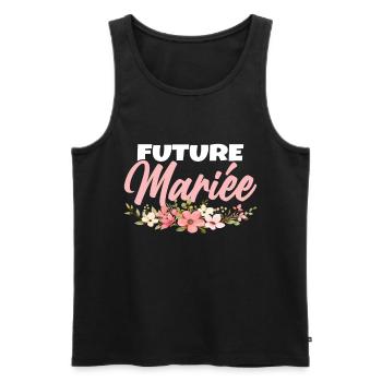 Femme Future Mariée Cadeau Femme EVJF Humour - Débardeur bio Premium Homme - noir - Devant - Michal (187cm)