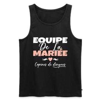 Equipe de la mariée copines de dingues - Débardeur bio Premium Homme - noir - Devant - Michal (187cm)