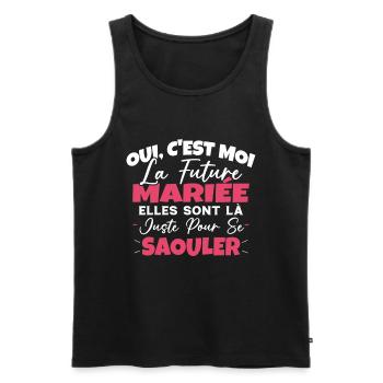 Future Mariée Idée Originale EVJF - Débardeur bio Premium Homme - noir - Devant - Michal (187cm)