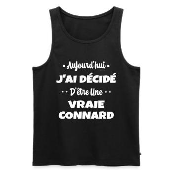 J'ai Décidé D'être une Vraie Connard Humour Lgbt - Débardeur bio Premium Homme - noir - Devant - AI Model Male 178 light (178cm)