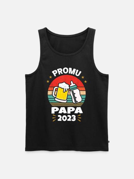 Promoted to Future Dad 2023 - Men's Premium Organic Tank Top - black