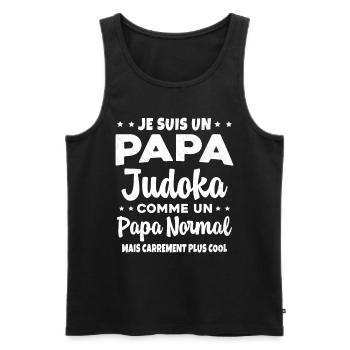 Homme Papa Judoka Humour Judo Cadeau - Débardeur bio Premium Homme - noir - Devant - Michal (187cm)
