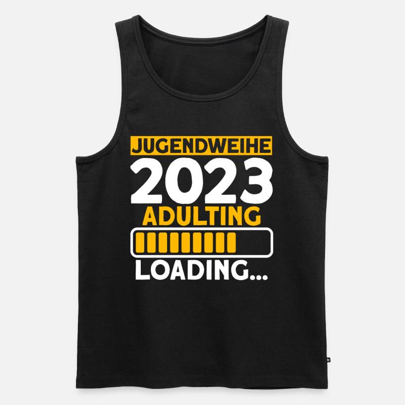 Jugendweihe 2023 Adulting Loading… Geschenk - Männer Premium Bio Tank Top - Schwarz
