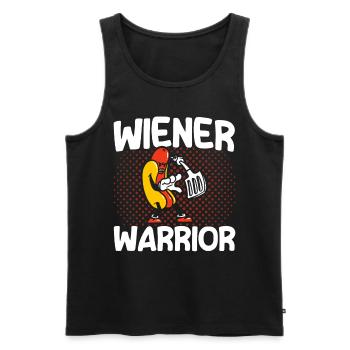 Sausages Warrior Hot Dog Gift - Men's Premium Organic Tank Top - black - Front - Michal (187cm)