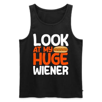 They made my huge sausage to Hot Dog - Men's Premium Organic Tank Top - black - Front - Michal (187cm)