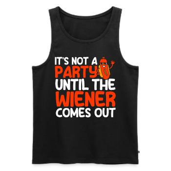 It's not a party until the hot dog gift - Men's Premium Organic Tank Top - black - Front - Michal (187cm)