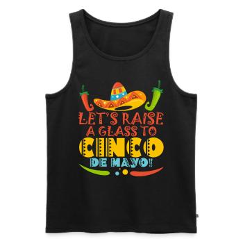 Cinco De Mayo Party Viva Mexico Cinco De Mayo Lehr - Männer Premium Bio Tank Top - Schwarz - Vorne - AI Model Male 178 light (178cm)
