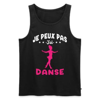 j'peux pas j'ai Danse - Humour Fille Cadeau - Débardeur bio Premium Homme - noir - Devant - Michal (187cm)