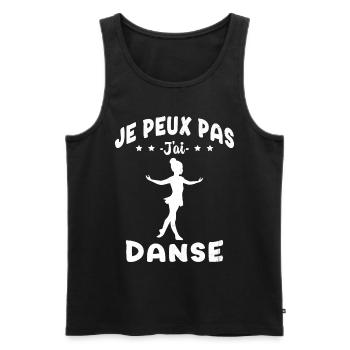 j'peux pas j'ai Danse - Humour Fille Cadeau - Débardeur bio Premium Homme - noir - Devant - Michal (187cm)