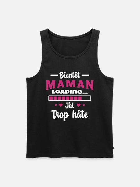 Bientôt Maman Cadeau Future Maman - Débardeur bio Premium Homme - noir