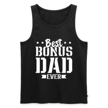 Der beste Papa Bonus der Welt Papa Papa Geschenk Papa - Männer Premium Bio Tank Top - Schwarz - Vorne - AI Model Male 178 light (178cm)