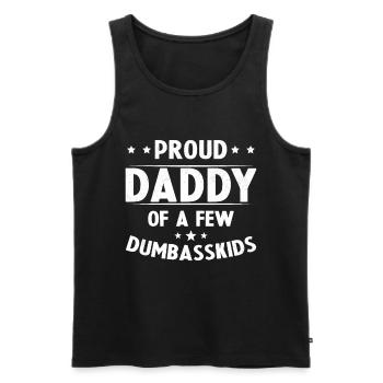 Stolzer Vater einiger dummer Kinder - Männer Premium Bio Tank Top - Schwarz - Vorne - AI Model Male 178 light (178cm)