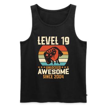 Level 19 Complete 2004 Birthday Gift - Men's Premium Organic Tank Top - black - Front - Michal (187cm)