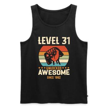 Level 31 complete 1992 Birthday Gift - Men's Premium Organic Tank Top - black - Front - AI Model Male 178 light (178cm)
