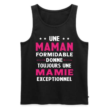 Cadeau pour Grand-Mère - Une Mamie Exceptionnelle - Débardeur bio Premium Homme - noir - Devant - Michal (187cm)