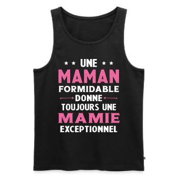 Cadeau pour Grand-Mère - Une Mamie Exceptionnelle - Débardeur bio Premium Homme - noir - Devant - Michal (187cm)
