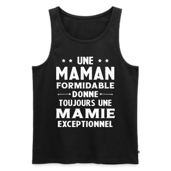 Cadeau pour Grand-Mère - Une Mamie Exceptionnelle - Débardeur bio Premium Homme - noir - Devant - Michal (187cm)
