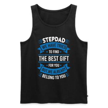 Stepdad Trying to find a better gift - Men's Premium Organic Tank Top - black - Front - Michal (187cm)