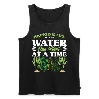 Wassergärtner Dem Wasser Leben einhauchen Geschenk - Männer Premium Bio Tank Top - Schwarz - Vorne - Michal (187cm)