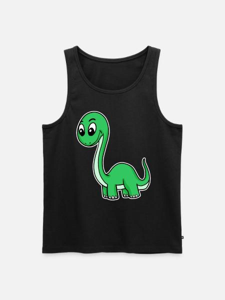 Dino vert - Débardeur bio Premium Homme - noir
