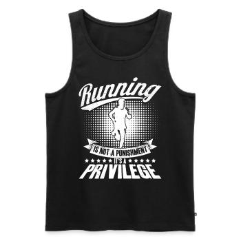 Ultrarunning Trail Running Marathon Runner Cadeau - Débardeur bio Premium Homme - noir - Devant - Michal (187cm)