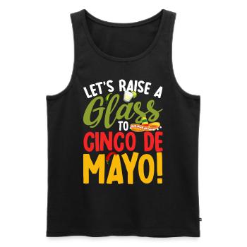 Cinco De Mayo Party Viva Mexico Cinco De Mayo Lehr - Männer Premium Bio Tank Top - Schwarz - Vorne - AI Model Male 178 light (178cm)
