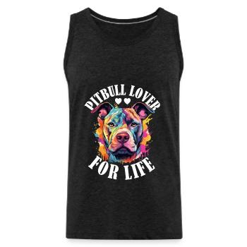 Pitbull Pittie - Pitbull Lover for Life Dog - Débardeur bio Premium Homme - charbon - Devant - Alexander (188cm)