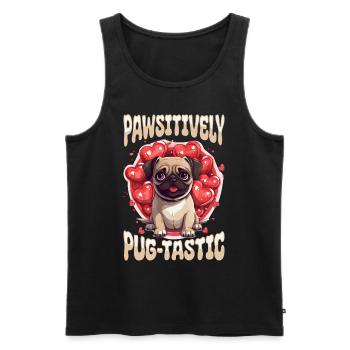Pug Dog Breed Pet - Pawsitively Pug-tastic - Débardeur bio Premium Homme - noir - Devant - Michal (187cm)