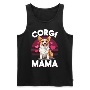 Welsh Corgi Pembroke Dog Breed Pet - Corgi Mama - Männer Premium Bio Tank Top - Schwarz - Vorne - Michal (187cm)