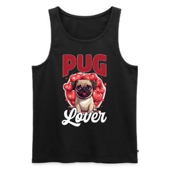 Pug Dog Breed Pet - Pug lover - Männer Premium Bio Tank Top - Schwarz - Vorne - AI Model Male 178 light (178cm)