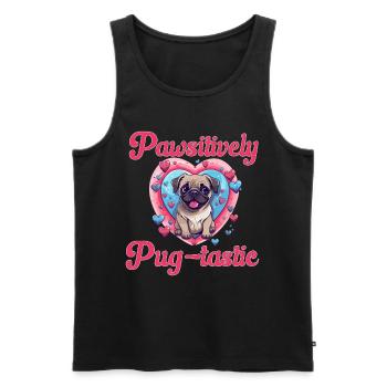 Pug Dog Breed Pet - Pawsitively Pug-tastic - Débardeur bio Premium Homme - noir - Devant - Michal (187cm)