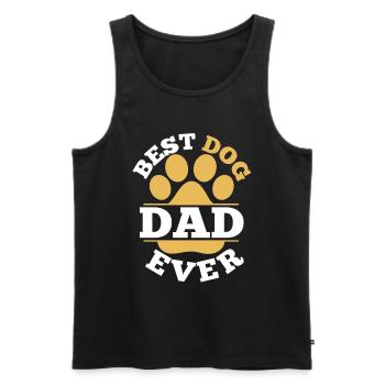 Pug Dog Breed Pet - Meilleur père de chien de tous les temps - Débardeur bio Premium Homme - noir - Devant - Michal (187cm)