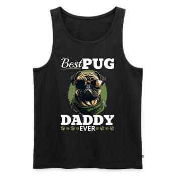 Pug Dog Breed Pet - Meilleur carlin papa de tous les temps - Débardeur bio Premium Homme - noir - Devant - Michal (187cm)